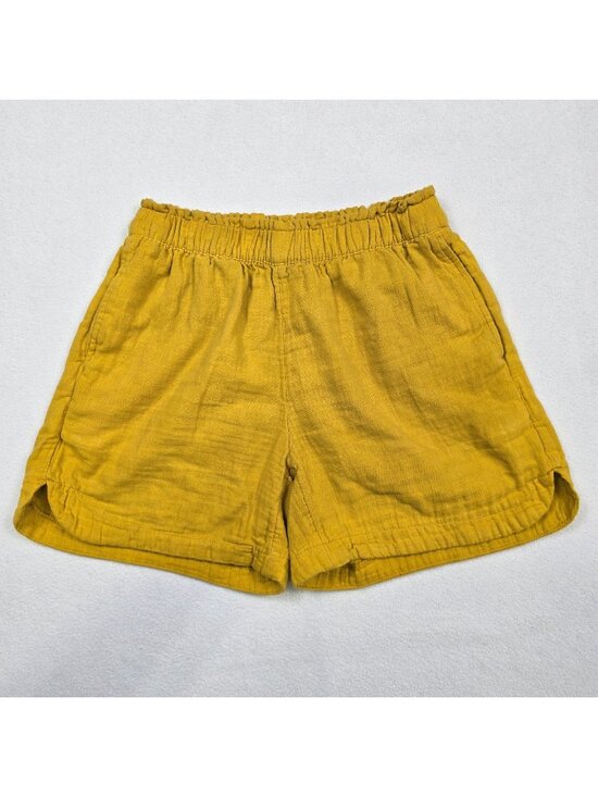 Old Navy Pants - Old Navy Small Womens Yellow 100& Cotton Elastic Waist Shorts